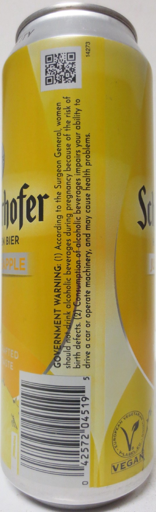 Schöfferhofer HEFEWEIZEN BIER JUICY PINEAPPLE (56,8cl) Nr.1 