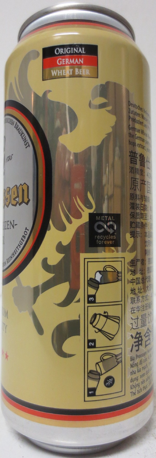 Preussen HEFEWEIZEN-BIER (50cl) Nr.1 