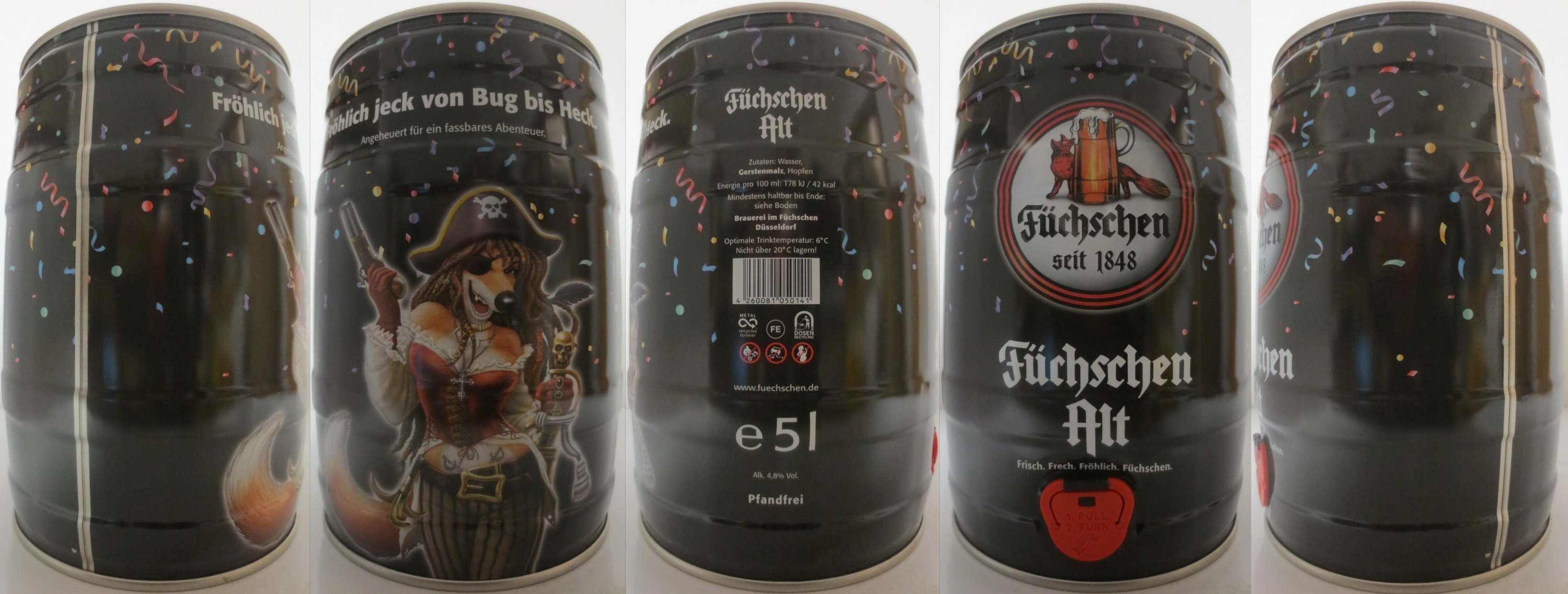 Füchschen Alt Fröhlich jeck von Bug bis Heck. Angeheuert für ein fassbares Abenteuer (5L) Nr.1