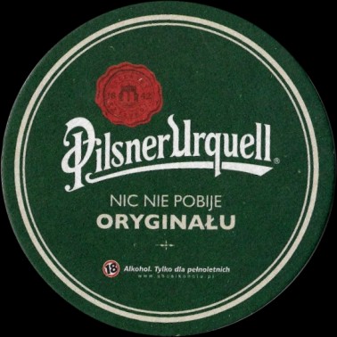 Pilsner Urquell NIC NIE POBIJE ORYGINALU ORYGINALNE CZESKIE SERWOWANIE Z PIANA NA TRZY PALCE (PL) (PTEX-K-ab)