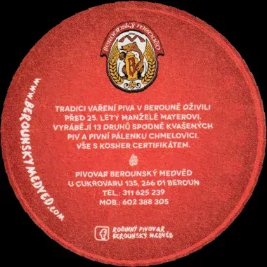 Berounský medvěd 25 LET STÁLE CHUTNÁ www.MEROUNSKYMEDVED.com (PTMP-K-ab) 