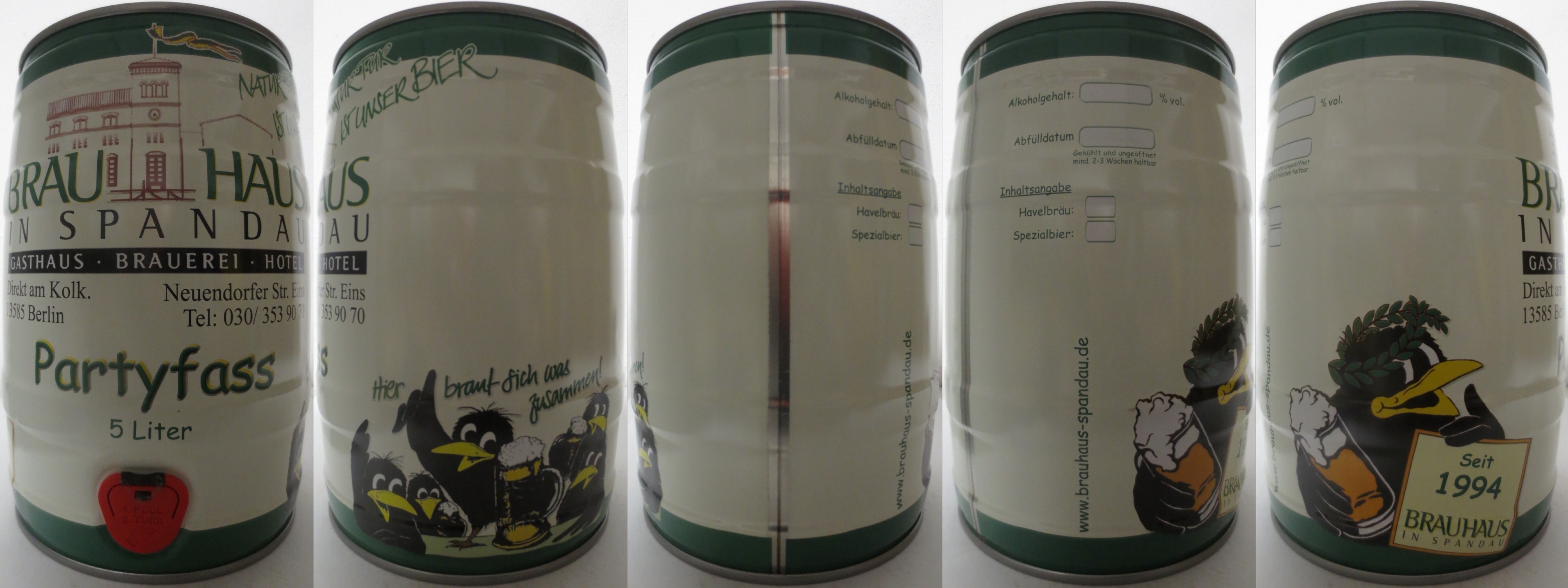 BRAU HAUS IN SPANDAU Partyfass (5L) Nr.2