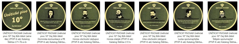 ÚNĚTICKÝ PIVOVAR Únětické pivo 10°-10,7°-12° Dej Bůh štěstí (série 18ks) (PTVP-K-ab) 