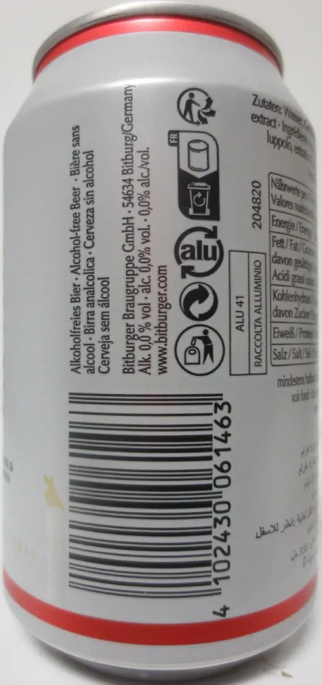 Bitburger 0,0% (33cl) (B/O) Nr.1 