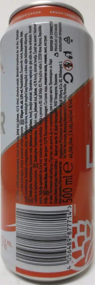 ARGUS LAGER (50cl) Nr.1 