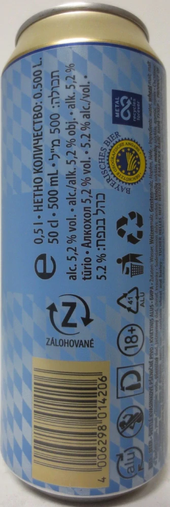 Tucher Helles Hefe Weizen (50cl) (B/O) Nr.1