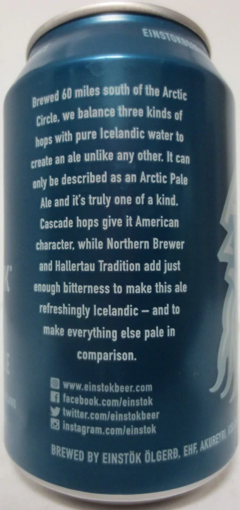 EINSTÖK ÖLGERD ICELANDIC ARTIC PALE ALE (33cl) (T/O) Nr.1 