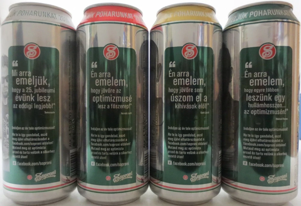Soproni people cans set from HUNGARY (4 cans) (50cl) (B/O) 