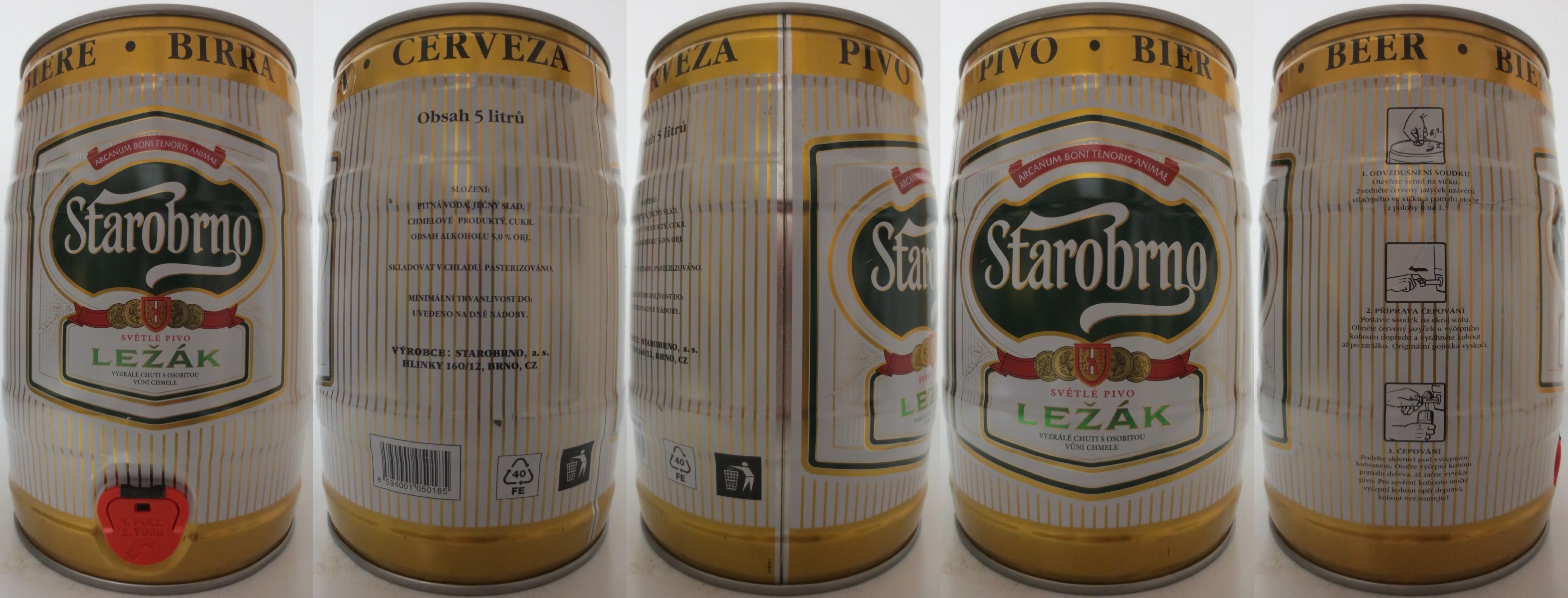 Starobrno SVĚTLÉ PIVO LEŽÁK VYZRÁLÉ CHUTI S OSOBITOU VŮNÍ CHMELE (5L) č.3d 