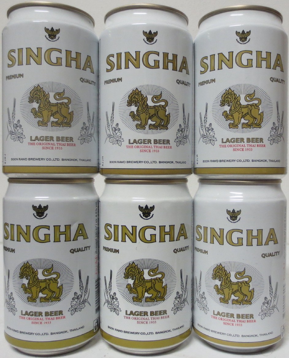 SINGHA TENIS cans set from THAILAND (6 cans) (B-O) 
