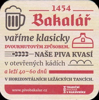 Bakalář is brewed using (PTVP-K-ab) 