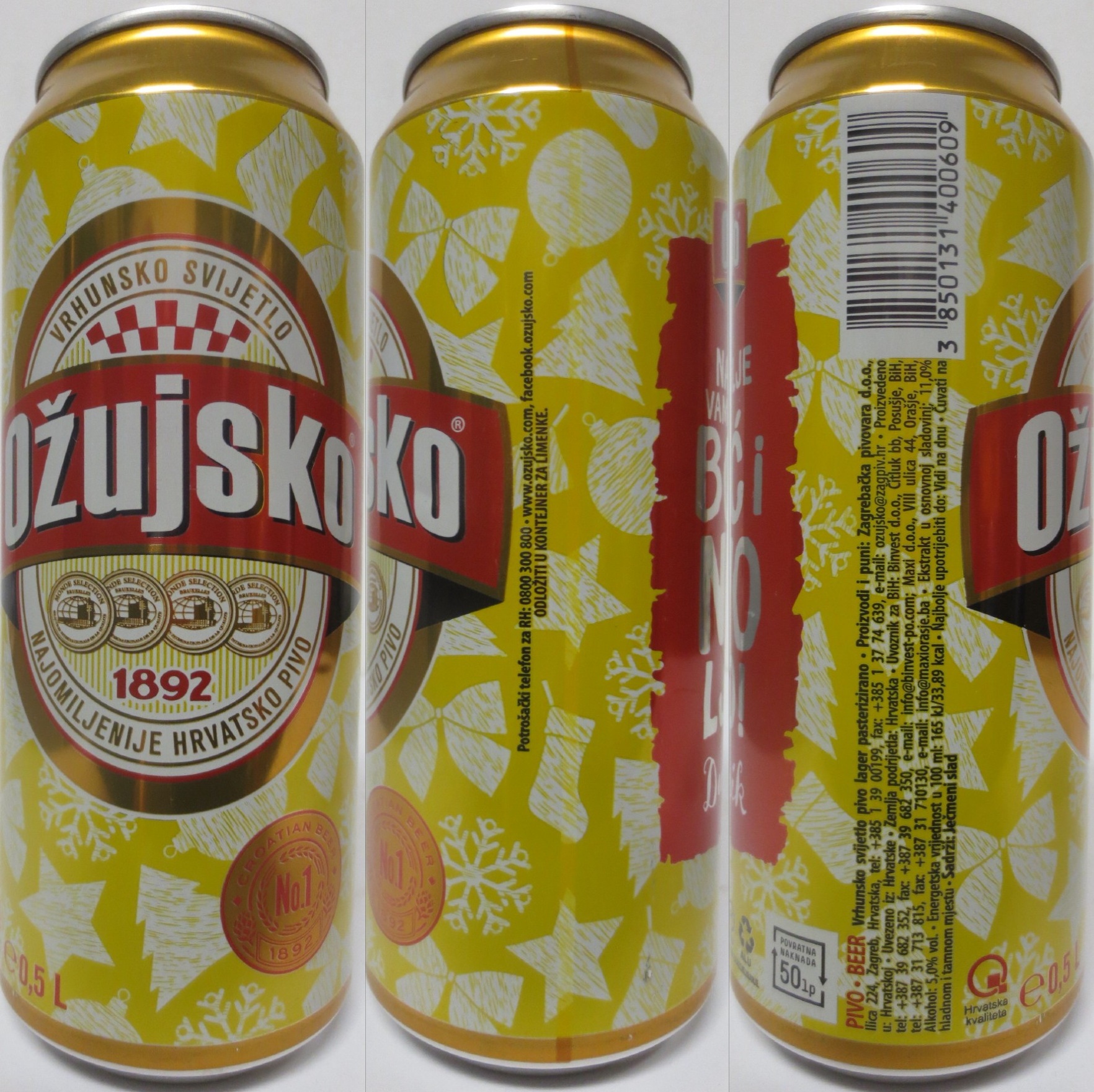 Ožujsko city complete beer cans set 12 cans from Croatia (50cl) (B/O) 