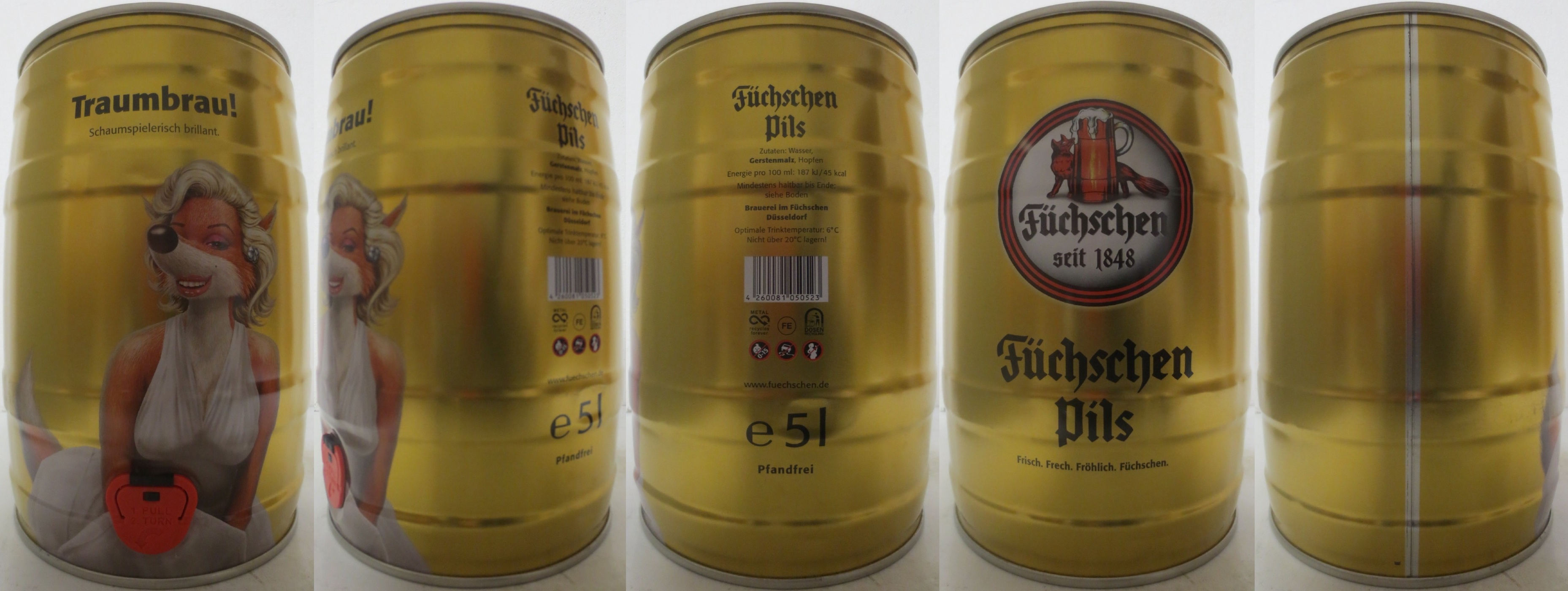 Füchschen Pils Traumbrau! Schaumspielerisch brillant. (5L) Nr.1