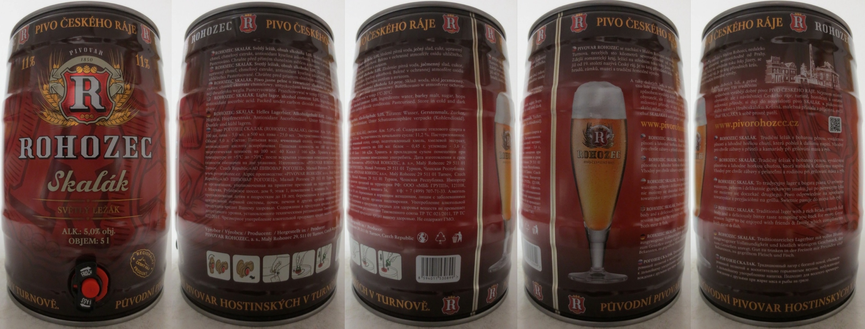 ROHOZEC Skalák SVĚTLÝ LEŽÁK (5L) č.1