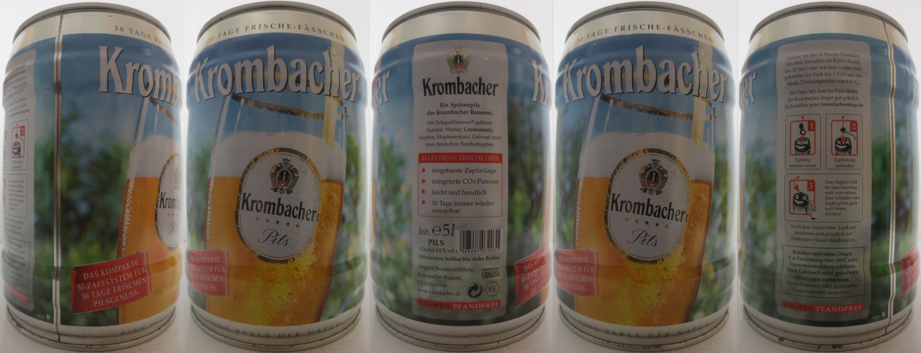 Krombacher Pils DAS KOMPAKTE 5l-ZAPFSYSTEM FÜR 30 TAGE FRISCHEN PILSGENUSS (5L) Nr.2