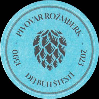 VÍDEŇSKÝ LEŽÁK 12 alk. 5,2% obj. PIVOVAR ROŽMBERK 1590-2023 DEJ BŮH ŠTĚSTÍ (PTMP-K-ab) 