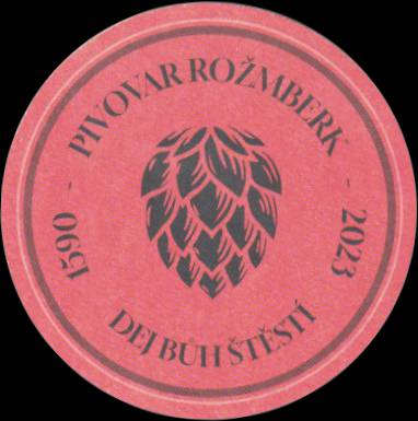 FRUIT BEER MALINA 15 alk. 6,8% obj. PIVOVAR ROŽMBERK 1590-2023 DEJ BŮH ŠTĚSTÍ (PTMP-K-ab)