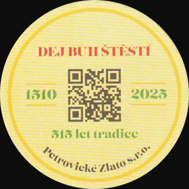 Petrovické ZLATO DEJ BŮH ŠTĚSTÍ 1510-2025 515 let tradice Petrovické zlato s.r.o. (PTMP-K-ab) 