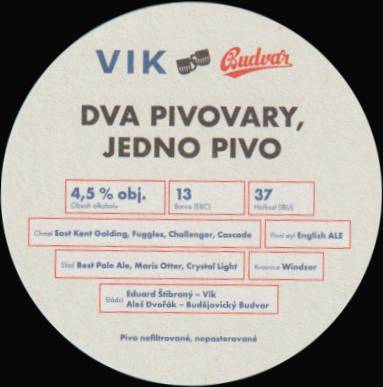VIK Budvar DVA PIVOVARY,JEDNO PIVO! (PTMP-K-ab)