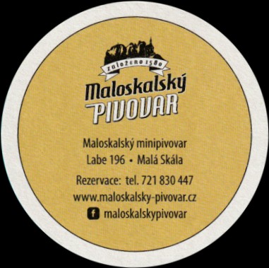 Maloskalský PIVOVAR založeno 1580 (PTMP-K-ab)