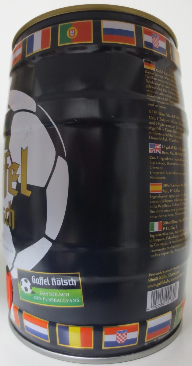 Gaffel kölsch football (year 2008) (5L) Nr.1