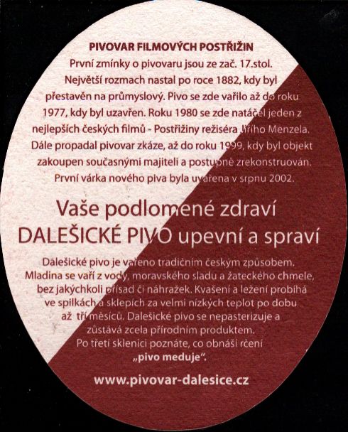 DALEŠICKÉ PIVO (oválný) (PTMP-S-ab)