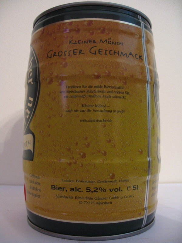 Alpirsbacher Klosterbrau KLEINER MÖNCH
