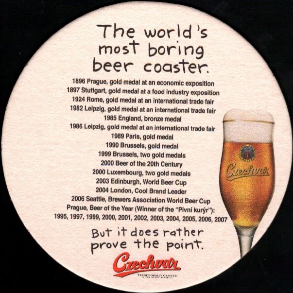 Czechvar TRADITIONALLY CRAFTED IN THE CZECH REPUBLIC (PTEX-K-ab)