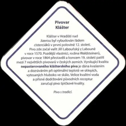 KLÁŠTER Pivo s tradicí (PTVP-Č-ab) 