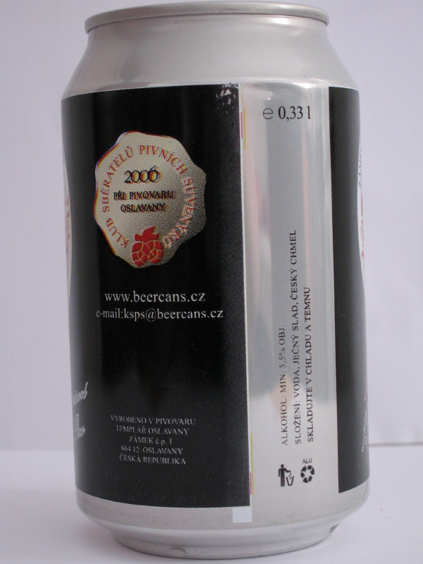 Oslavany TEMPLÁŘ Original 15% Kvasnicové Pivo (33cl) (B/O)