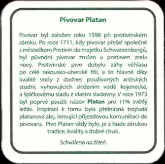 Platan Pivovar Platan Schváleno na žízeň. (PTVP-Č-ab)