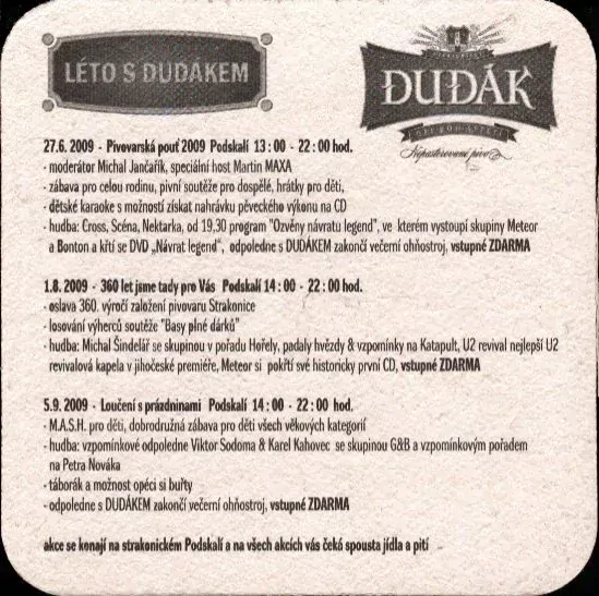 BARON Strakonice DUDÁK Oslavte s námi 360 let BONTON Strakonice (vpravo nahoře) (PTVP-Č-ab)