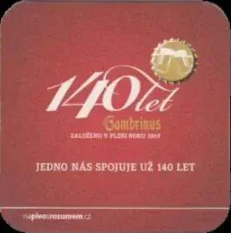 GAMBRINUS PREMIÉR PILSEN 140 let (PTVP-Č-ab)