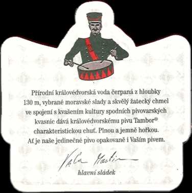 TAMBOR královédvorské pivo (zlatý) (PTMP-S-ab) -