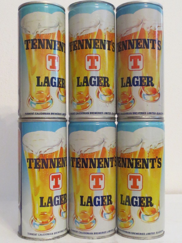 TENNENT´S girls set 1 SS and 5 CS cans from SCOTLAND (44cl) 