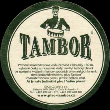 TAMBOR královédvorské pivo (PTMP-K-ab) 
