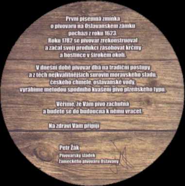 ZÁMECKÝ PIVOVAR 1623 OSLAVANY (R) č.3 (PTMP-K-ab) 