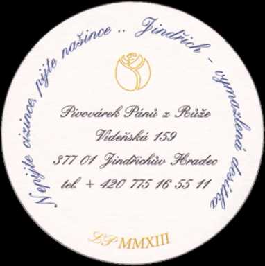 Pivovárek Pánů z Růže Jindřichův Hradec (PTMP-K-ab) 