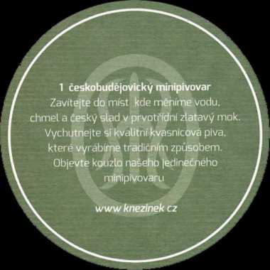Kněžínek založeno 2012 K 1. ČESKOBUDĚJOVICKÝ MINIPIVOVAR č.1 (PTMP-K-a+b)