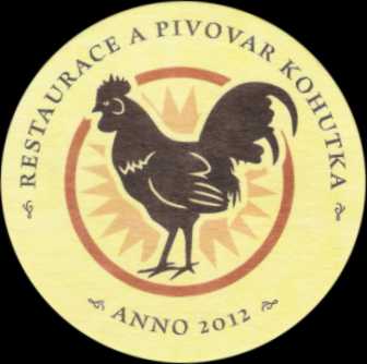 RESTAURACE A PIVOVAR KOHUTKA ANNO 2012 (široký okraj na druhé straně) (PTMP-Km-ab) 