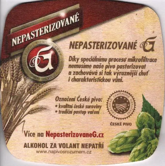 NOVINKA NEPASTERIZOVANÝ GAMBRINUS PIVO PLNÉ ŽIVOTA 