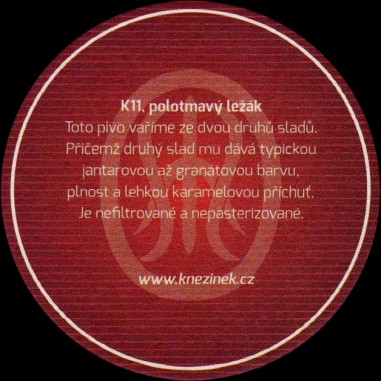 Kněžínek založeno 2012 K11 1. ČESKOBUDĚJOVICKÝ MINIPIVOVAR (červený) č.2 (PTMP-K-a+b) 