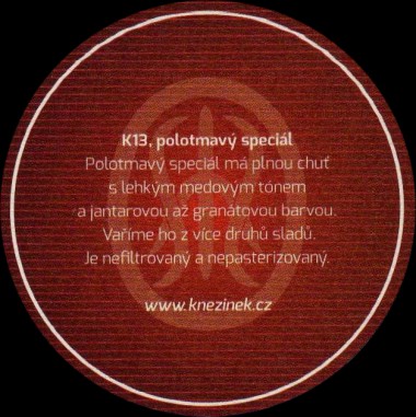 Kněžínek 13K 1.ČESKOBUDĚJOVICKÝ MINIPIVOVAR (červený) č.2 (PTMP-K-ab) 