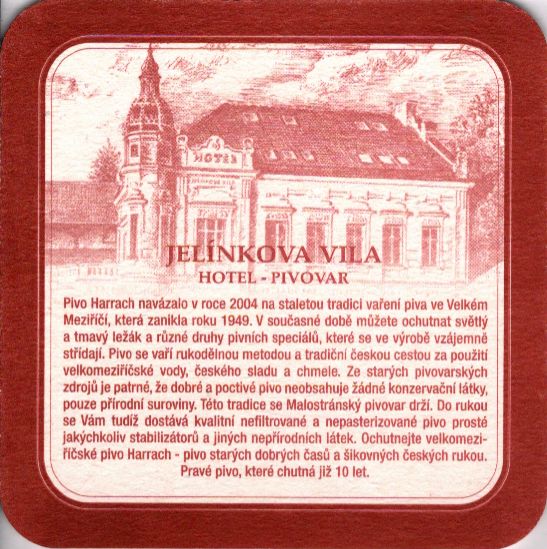 MALOSTRÁNSKÝ PIVOVAR Harrach VELKÉ MEZIŘÍČÍ SLAVÍME 10 LET S VÁMI (PTMP-Č-ab)