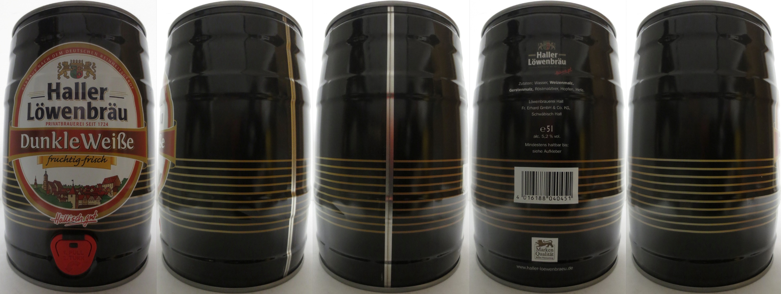 Haller Löwenbräu Dunkle Weisse fruchtig-frisch (5L) Nr.1 