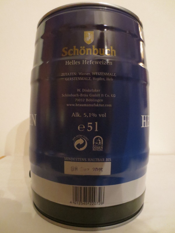 Schönbuch BRAUMANUFAKTUR HEFEWEIZEN HEEL 
