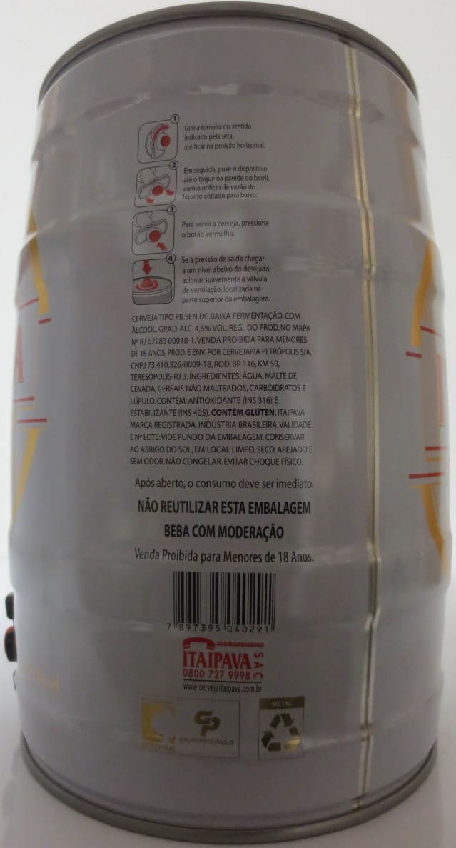 ITAIPAVA CERVEJA PILSEN 