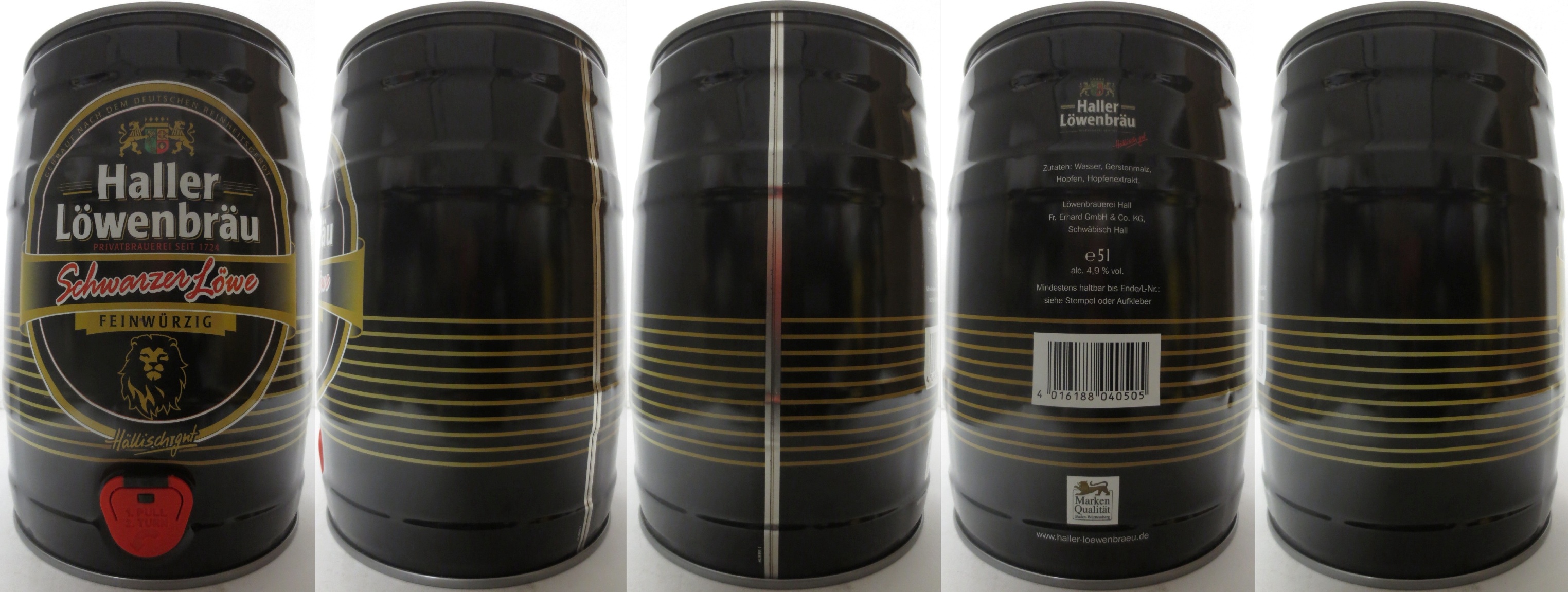 Haller Löwenbräu Schwarzer Löwe FEINWÜRZIG (5L) Nr.1  