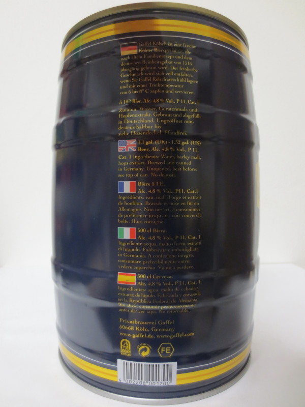 Gaffel Kölsch FEINHERBER GESCHMACK (5L) Nr.1