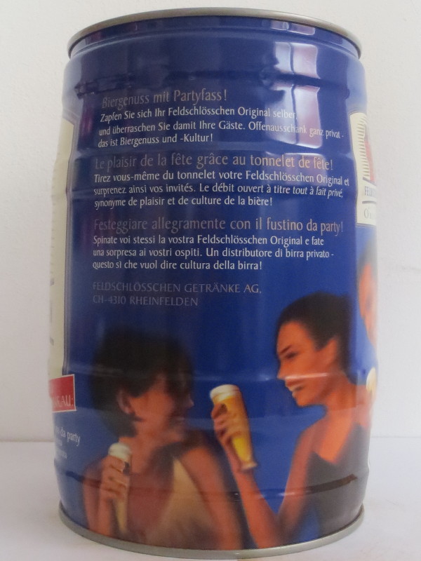 FELDSCHLÖSSCHEN Bier Biere Birra ORIGINAL PARTYFASS (Switzerland) Nr.1 